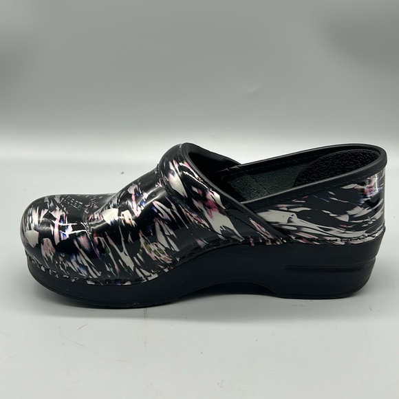 Dansko professional patent dress clogs metallic waves women's - Picture 8 of 10